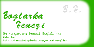 boglarka henczi business card